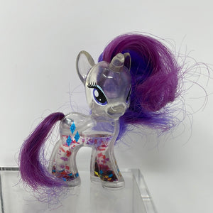 Hasbro My Little Pony Rarity Water Cuties Brushable Diamond Clear MLP 2014 3"