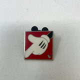 WHITE GLOVE POINTING MAP ICON CHARACTER MEET LOCATION Disney HIDDEN Mickey PIN