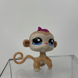 Littlest Pet Shop #2335 Monkey Cream Beige Pink Glitter Purple Dot Eyes