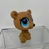 Littlest Pet Shop Brown Teddy Bear Purple Music Note #2881 Blue Eyes Hasbro LPS