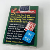 1998 BUDWEISER Beer Lizard PLAYING CARDS VTG Anhueser-Busch SEALED NEW! USA 1998