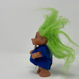 Vintage 1985 Green Hair 3 1/2" Dam Troll Doll