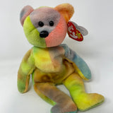 Ty Beanie Baby - GARCIA the Ty-Dyed Bear - with TAGS Plush Stuffed Toy 8.5 Inches
