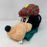 Disney Store Goofy Golf Club Head Cover Plush Green Tartan Plaid