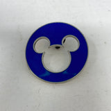Disney pin: blue Circle Mickey Mouse cutout pin