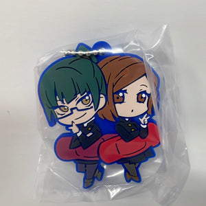 Gashapon Jujutsu Kaisen Chara Banchokou Rubber Mascot 2 Maki Zenin and Nobara Kugisaki