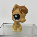 Littlest Pet Shop Pony Horse Tan Purple Snowflake Eyes 684
