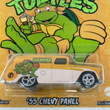 Hot Wheels Premium Diecast 1:64 Real Riders ‘55 Chevy Panel Teenage Mutant Ninja Turtle Michael Angelo