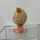 Littlest Pet Shop #2304 Chow Chow Puppy Dog Beige Brown Pink Blue Dot Eyes