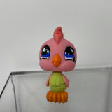 Littlest Pet Shop LPS #853 Pink Bird Cockatoo (2006) Blue MOON Crescent Eyes