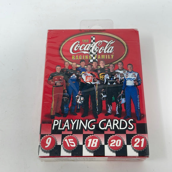 COCA COLA RACING FAMILY NASCAR PLAYING CARDS  UNOPENED BOX