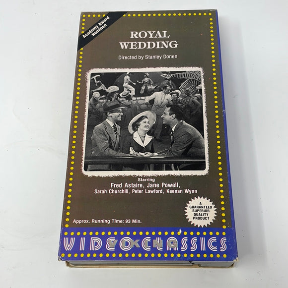 VHS Royal Wedding Directed By Stanley Donen Starring Fred Astaire, Jane Powell, Sarah Churchill, Peter Lawford, Keenan Wynn