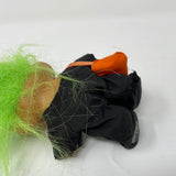 Russ Halloween 3" Troll Doll in Cat Costume with Trick or Treat Bag Green Hair