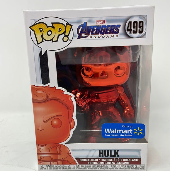 Funko Pop! Marvel Avengers Endgame Walmart Exclusive Red Chrome Hulk Walmart Exclusive 499